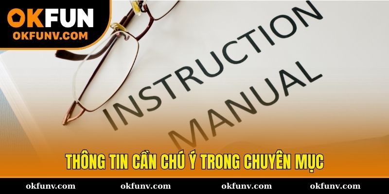 Thông tin đáng chú ý trong chuyên mục hướng dẫn